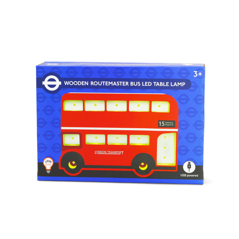 Vintage London Bus Wooden Nightlight