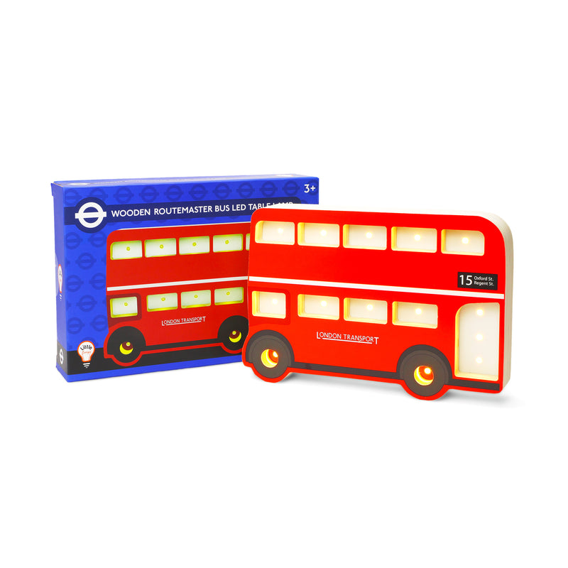 Vintage London Bus Wooden Nightlight