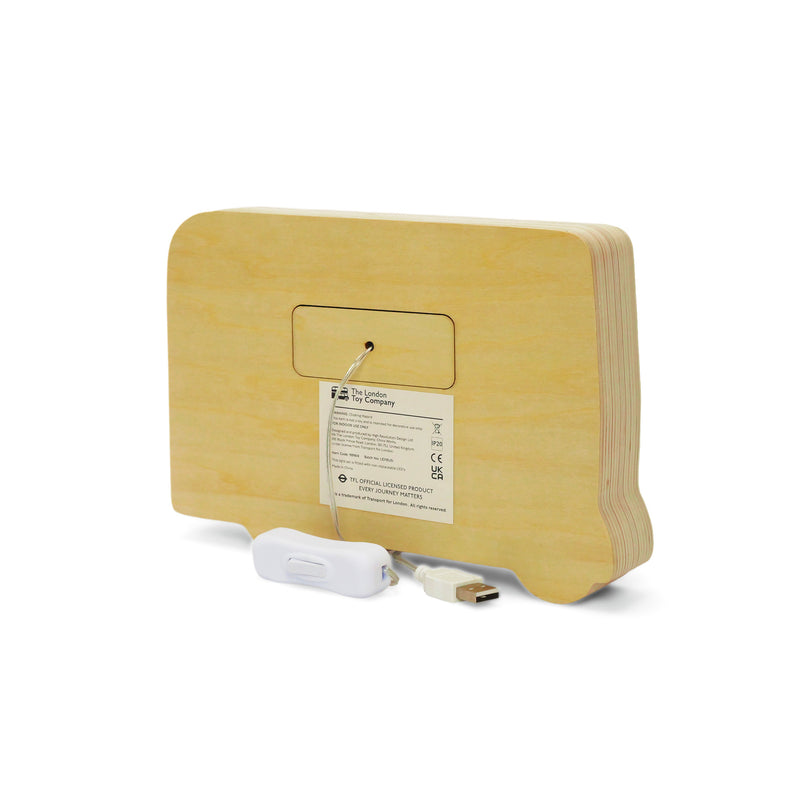 Vintage London Bus Wooden Nightlight