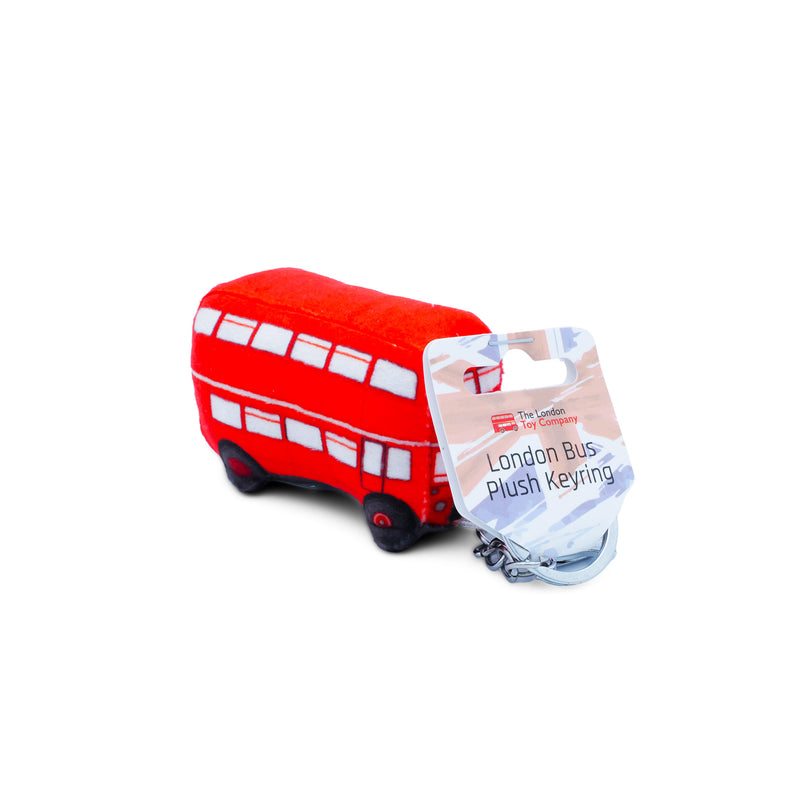 Vintage London Bus Plush Keyring