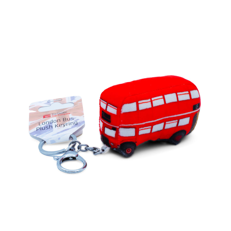 Vintage London Bus Plush Keyring