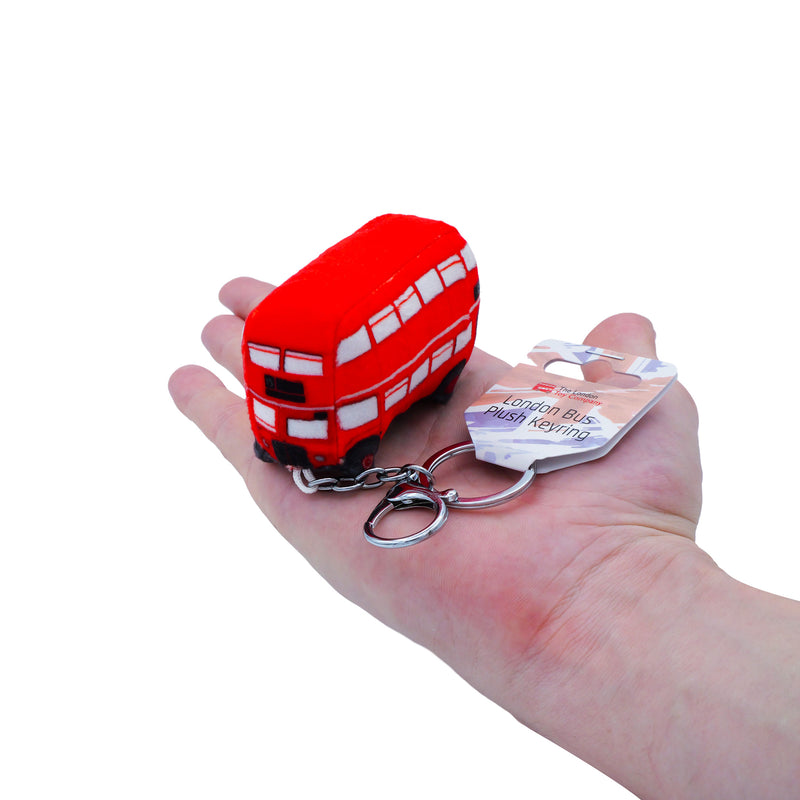 Vintage London Bus Plush Keyring