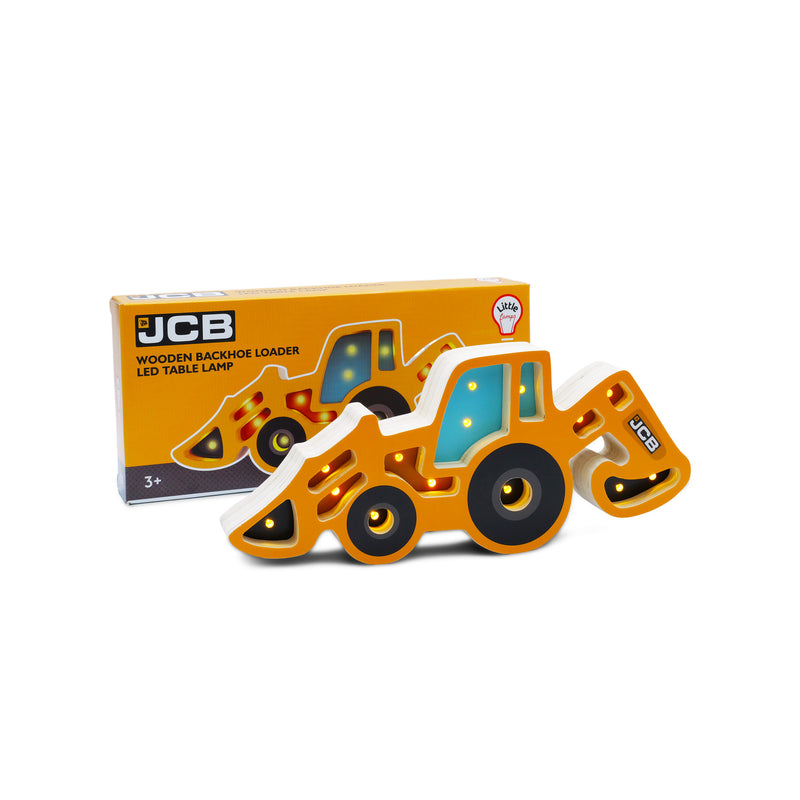 JCB Backhoe Wooden Nightlight