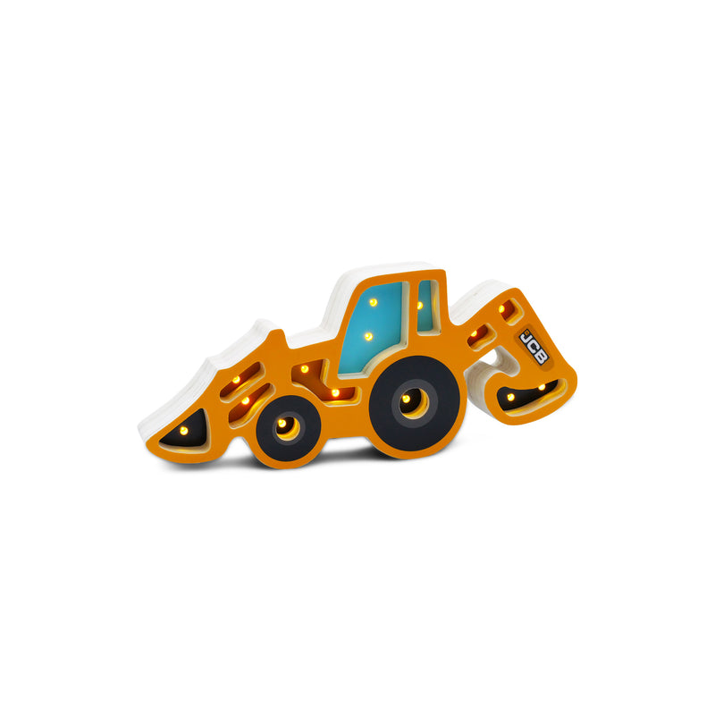 JCB Backhoe Wooden Nightlight