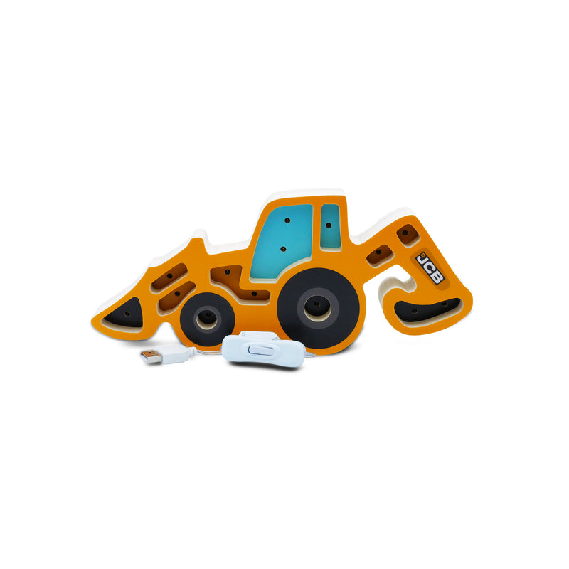 JCB Backhoe Wooden Nightlight