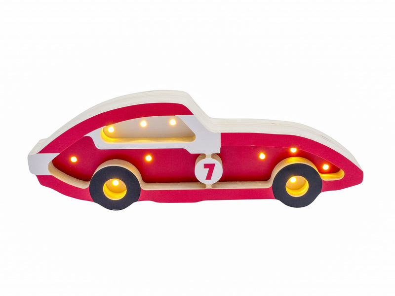 Red Racing Car Wooden Nightlight