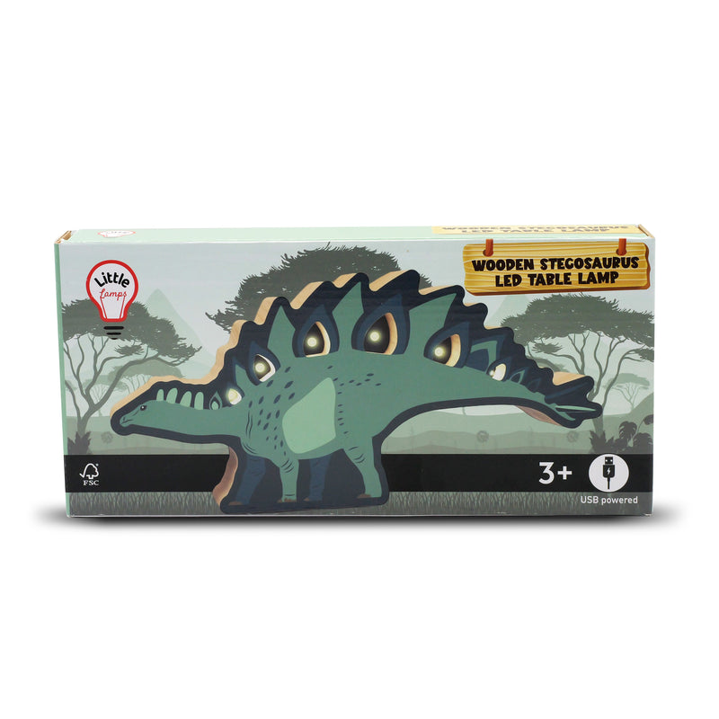 Stegosaurus Dinosaur Wooden Nightlight