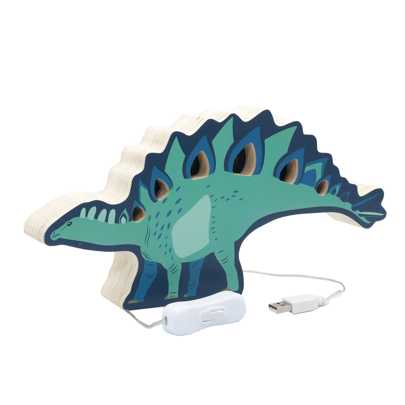 Stegosaurus Dinosaur Wooden Nightlight