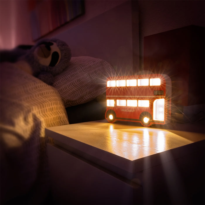 Vintage London Bus Wooden Nightlight