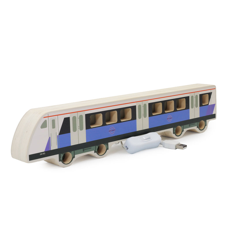 Elizabeth Line Wooden Nightlight