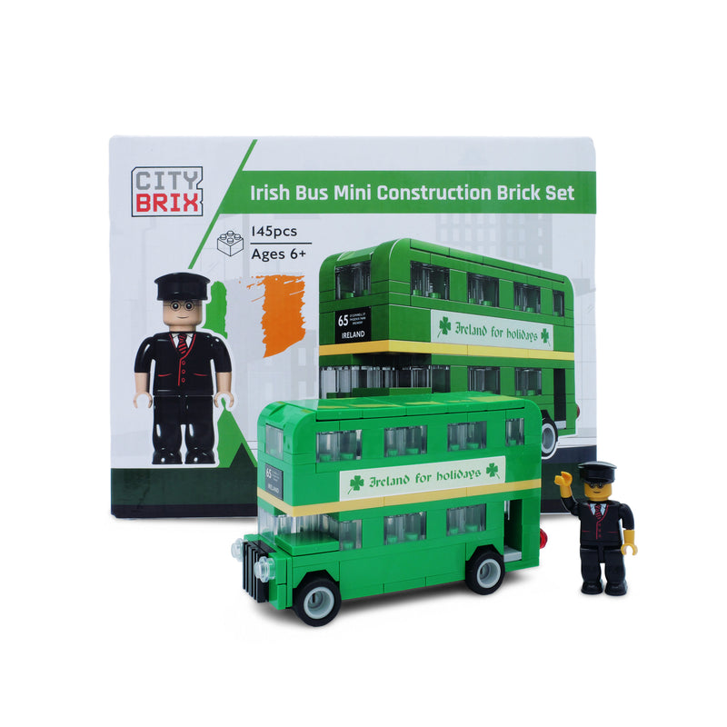 Small Green Ireland Bus bricks set - 145pcs