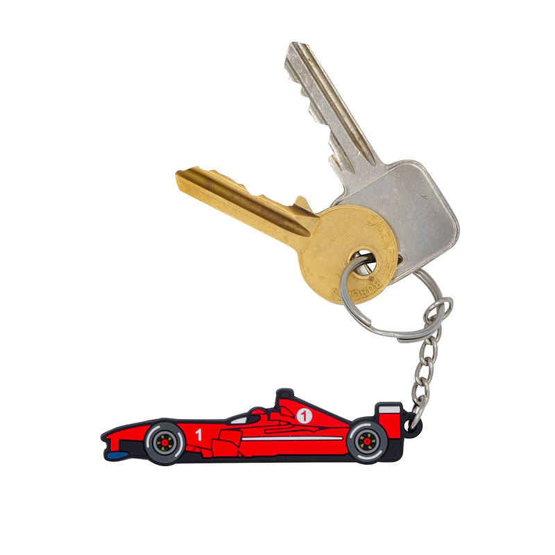Red Racing Car Keyring