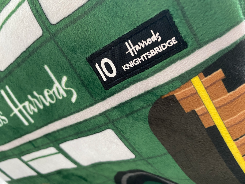 Green Harrods London Bus Soft Toy