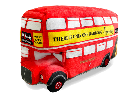 London Routemaster Bus Soft Toy - Red Harrods Edition