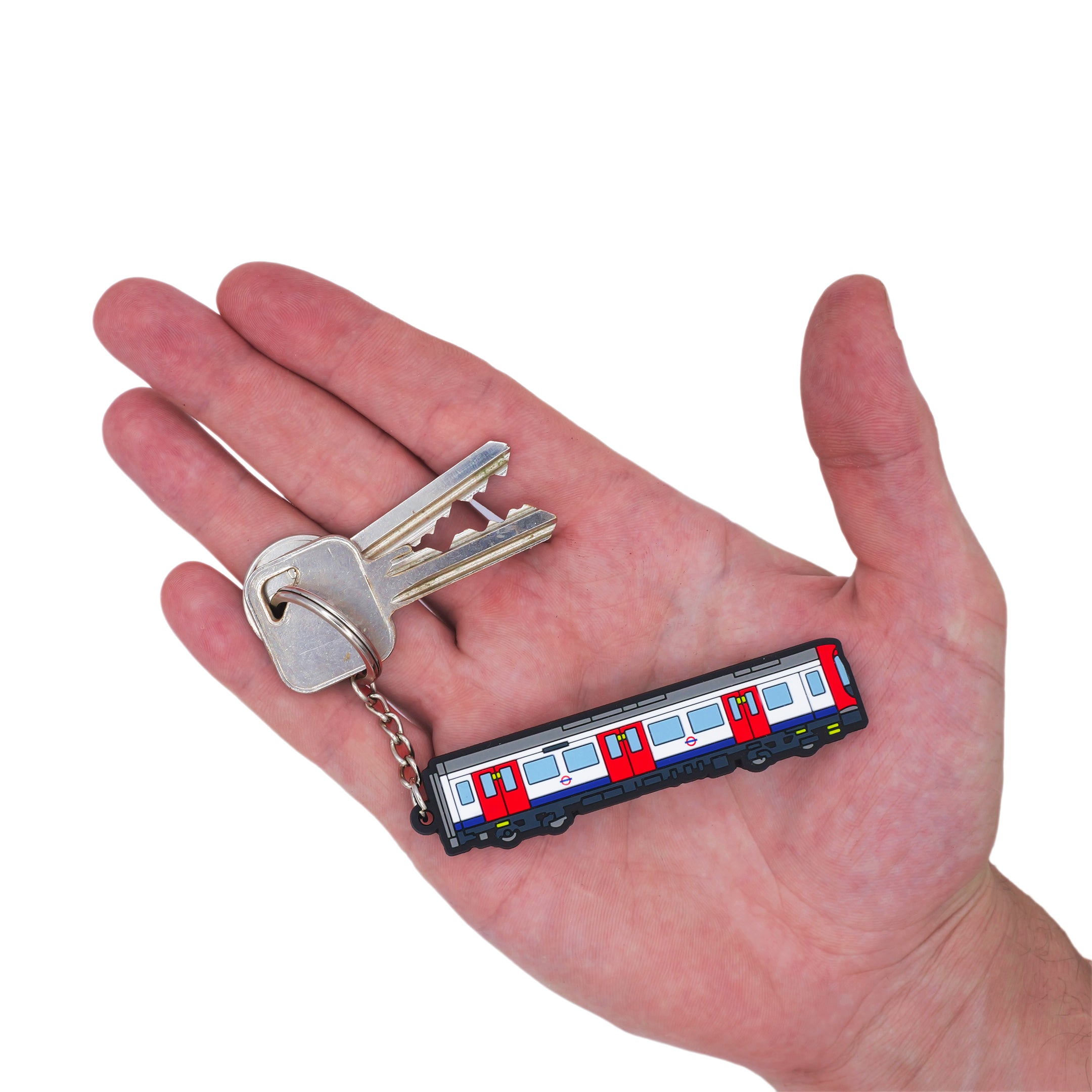 Railroad Key Ring Tube Train Keyring