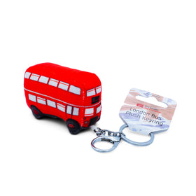 Vintage London Bus Plush Keyring