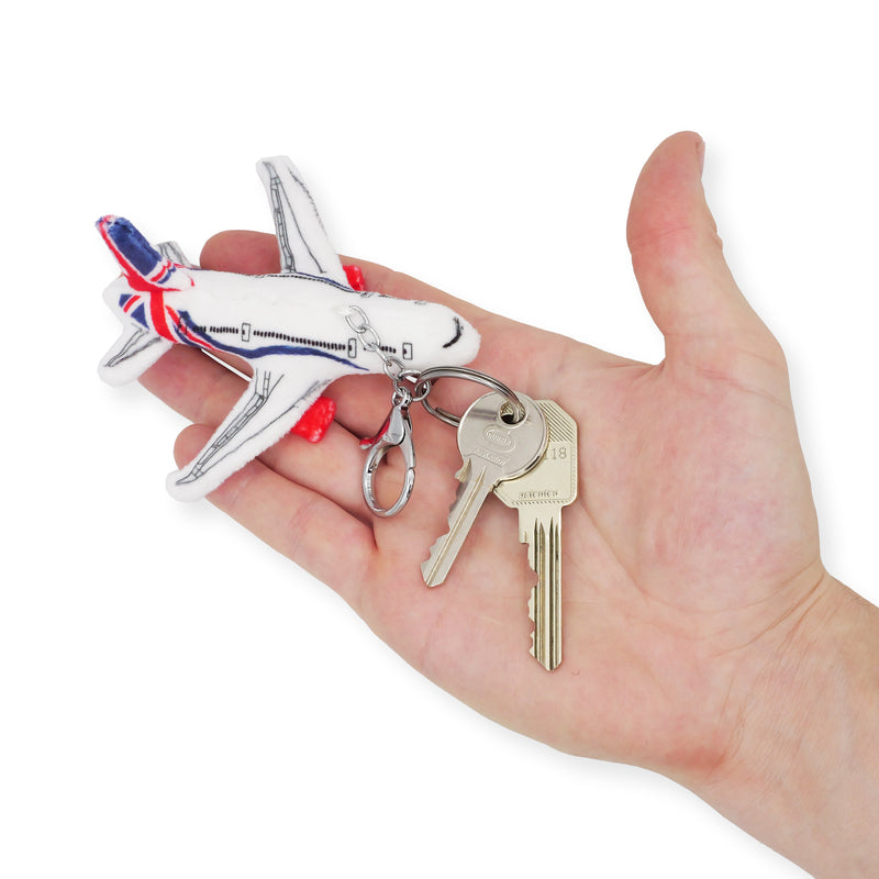 787 Aeroplane Plush Keyring