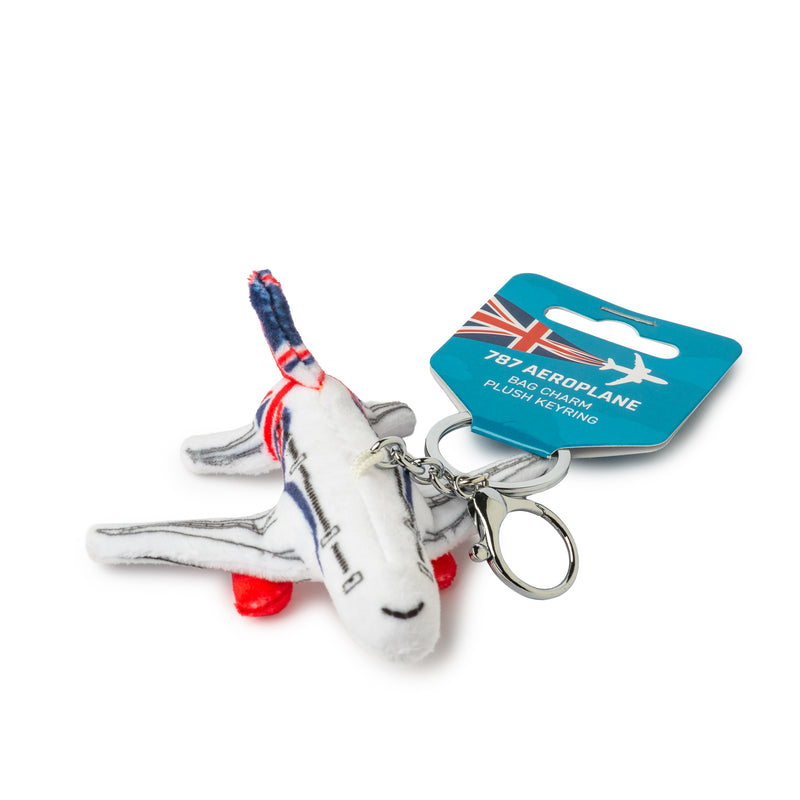 787 Aeroplane Plush Keyring