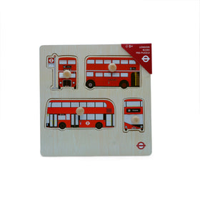 London Bus Wooden Peg Puzzle