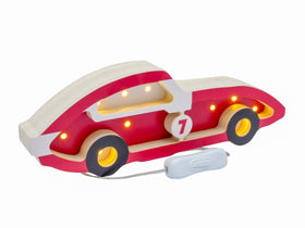 Red Racing Car Wooden Nightlight