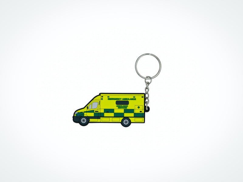 Ambulance Keyring with Metal Keychain