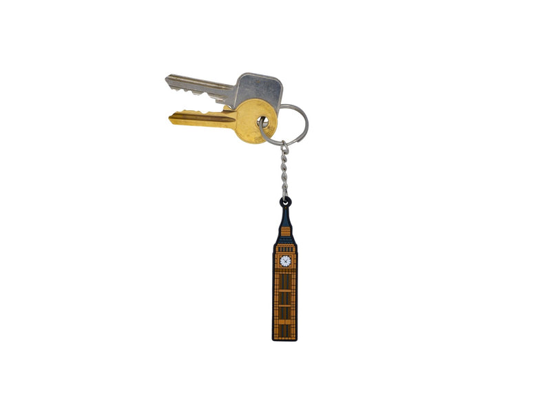 Big Ben Rubberised Keyring with Metal keychain