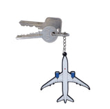 787 Rubberised Aeroplane Keyring with Metal Keychain