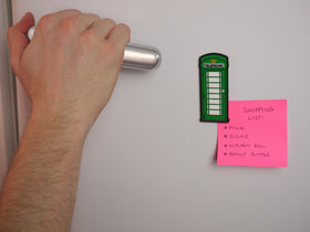 Green Irish Rubberised Telephone Box Magnet