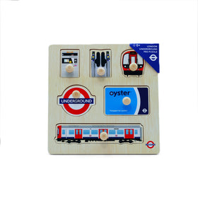 Tube Train Wooden Peg Puzzle