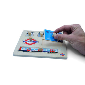 Tube Train Wooden Peg Puzzle