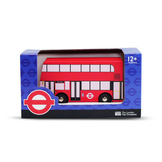 Modern London Bus Wooden Pull-Along