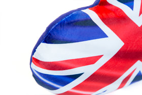 Union Jack Heart Shaped Cushion