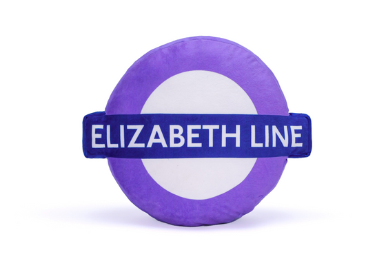 Elizabeth Line Roundel Logo Cushion