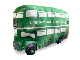 Green Harrods London Bus Soft Toy